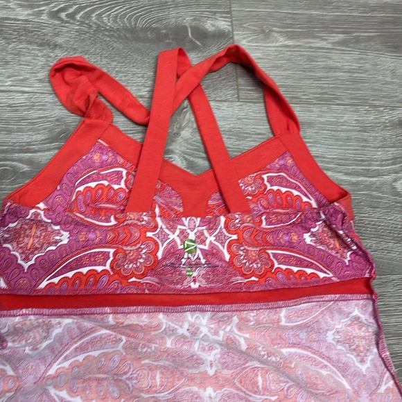 Dakini Pink and Coral Print Strappy Sundress M - Picture 15 of 15